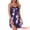 Navy Floral, variant on Women's V-neck Chemise Soft Lingerie Nightshirts Pajama Dress 2XL Leopard