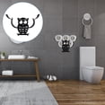 thumbnail image 3 of FRCOLOR Durable Toilet Paper Rack for Storage Use Black Creative Design 1pc, 3 of 8
