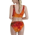 thumbnail image 3 of Picia Autumn Leaf Women's High Waisted Bikini Scoop Neck Swimsuit Two Pieces Bathing Suit-Small, 3 of 8