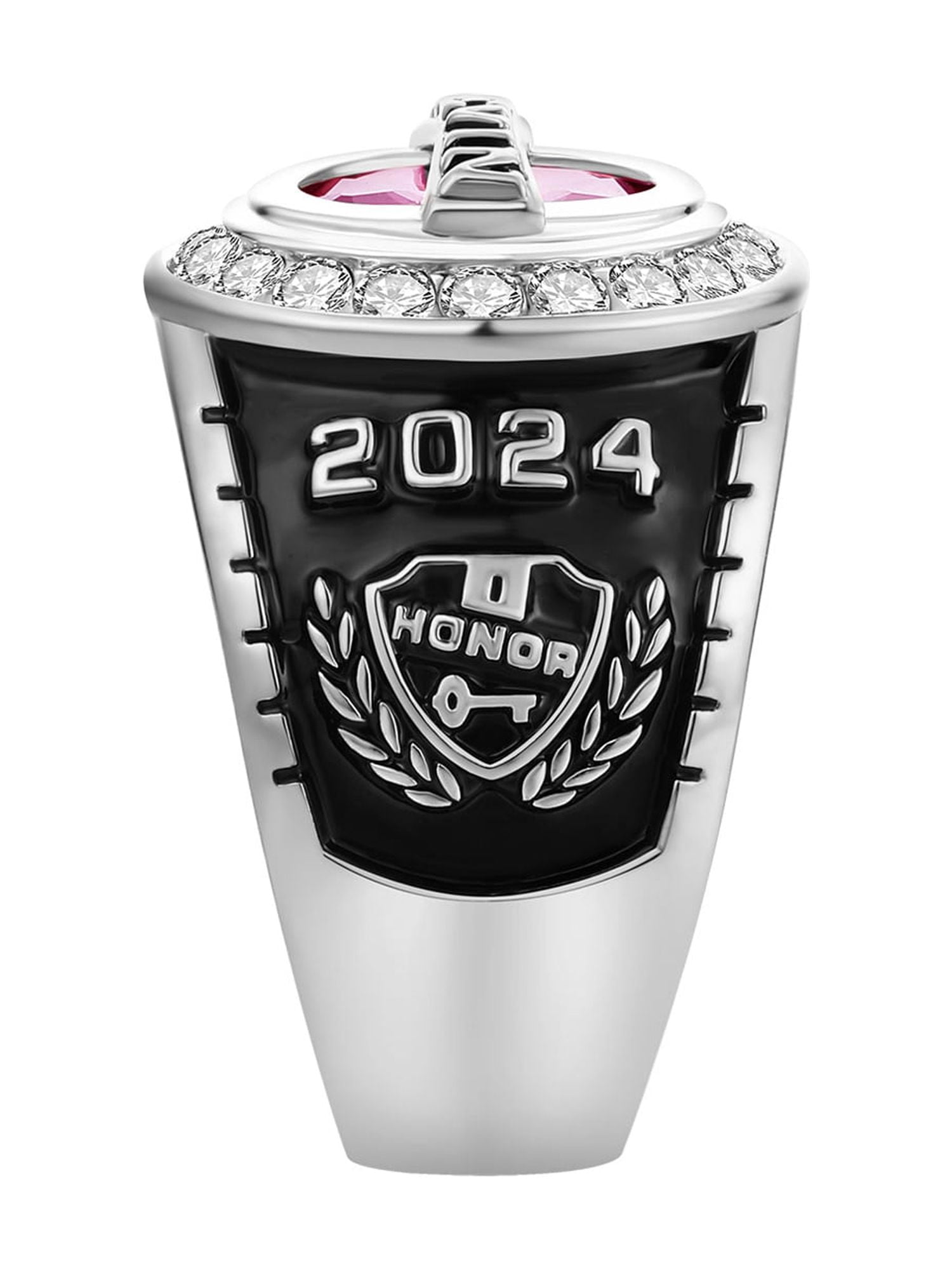 Order Now for 2025 Graduation, Freestyle Men's CZ Oval Stone Personalized Top Class Ring, Personalized, High School or College