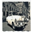 thumbnail image 3 of Ambesonne Landscape Shower Curtain, American Cars Havana, 69"Wx84"L, Grey Beige, 3 of 5