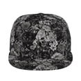 thumbnail image 2 of Daiia Rose Flowers print Flat Bill Hats Flat Brim Trucker Cap Baseball Cap Adjustable Classic Low Profile Hat Unconstructed Plain Cap, 2 of 9