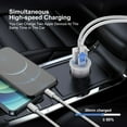 thumbnail image 4 of Compatible with iPhone Fast Car Charger,Car Charging Adapter Dual Port USB A and USB C Plug with 2Pack 6ft Charging Cable Compatible for iPhone 14 13 12 11 Pro Max XR XS X 8Plus SE,Case, 4 of 7