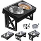thumbnail image 1 of Soporte para cuencos para perros pequeños, medianos y grandes, 3 alturas ajustables, cuencos elevados para perros con cuenco de alimentación lenta, 2 cuencos de acero inoxidable para comida, 1 of 7