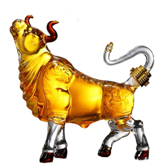 Animal-Shaped Whiskey Decanter - 1000 ml (34 oz) Glass for Scotch, Bourbon, Vodka, Rum