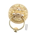 thumbnail image 2 of Aldaba de puerta con cabeza de león, decorativa, para puerta de entrada, para oficina, de latón 10 cm, 2 of 9