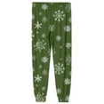 thumbnail image 6 of Wutalume Men's Drawstring Pocket Cuffed Casual Pants with Christmas Print, Ideal for Home Sleep and Lounge Wear, Featuring Elastic Waistband and Comfortable Fabric,Army Green L, 6 of 7