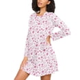 thumbnail image 3 of joogoo Hearts Pattern Women's Long Sleeve Nightgown Sleepwear S, 3 of 8