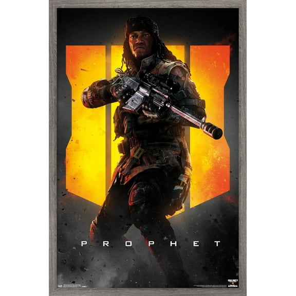 Call of Duty: Black Ops 4 - Prophet Key Art Wall Poster, 14.725" x 22.375", Framed