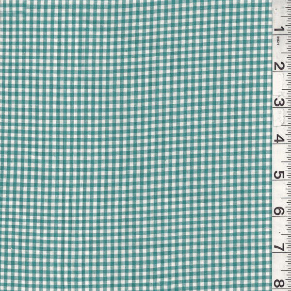 Teal/White Gingham Shirting, Fabric By the Yard - Walmart.com - Walmart.com