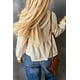 thumbnail image 1 of ABPHQTO Top de mujer con capucha y volantes en punto gofrado color albaricoque, 1 of 5