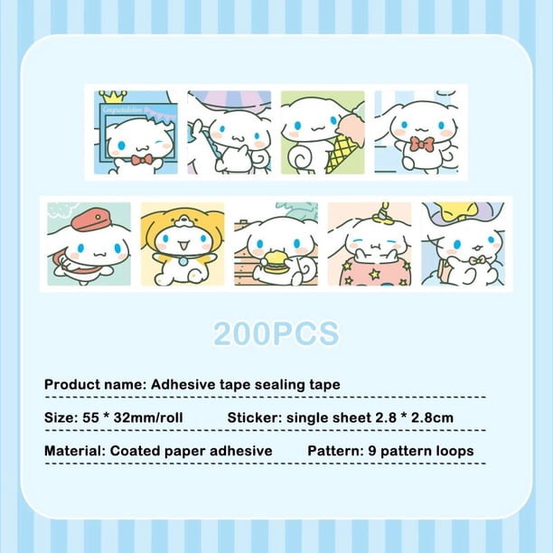 Cinnamoroll Hello Kitty Kuromi My Melody Pochacco Sanrio pegatinas de póster de dibujos animados, juguetes de Anime para niñas, regalo de cumpleaños