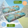 thumbnail image 6 of FUIALDOLG Sea Turtle Golf Cart Seat Covers Universal Fit for Club Car Precedent Ordinary Seat Cushion, Plumeria Floral Print Fashion Golf Cart Decorations Soft and Comfortable, Breathable, 6 of 8