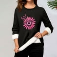 thumbnail image 2 of Sexlip Fashion Ladies Crewneck Sweatshirts Breast Cancer Awareness Shirts for Womens Long Sleeve Tops Cute Fall Clothes Black XXL, 2 of 3