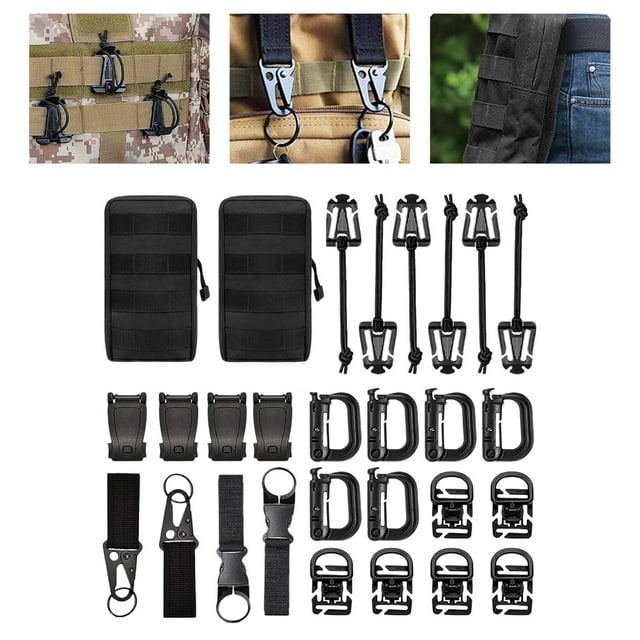 Conjunto de accesorios Cola Clip de engranaje de bloqueo Cuerdas elásticas con bolsa con cremallera Dominator