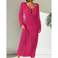 thumbnail image 4 of Women Bathing Suit Cover Up Swimsuit Cover up Elegant Backless Beach Dress with Keyhole Front Bikini Long Flare Sleeve Summer Beach Dress Crochet Hollow Out Coverup Alsol Lamesa, 4 of 5