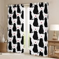 thumbnail image 2 of Homewish Kawaii Black Cat Blackout Curtains Set of 2 (52x84 Each) for Kids, Cartoon Love Heart Window Curtains, Cute Kitten Animal Curtains and Drapes, Living Room Curtains Decor, 2 of 6