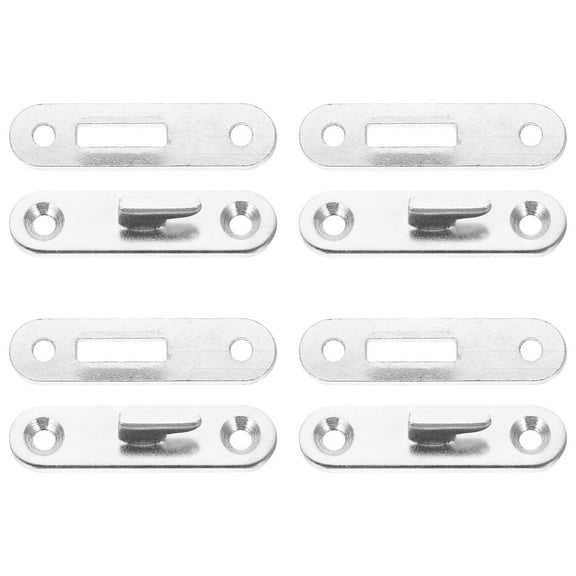 BALAHAPY 4Pcs Bed Hardware Bracket Metal Iron Round Shape for Prevention and Use in Bed Frames