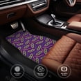 thumbnail image 5 of Daiia Carnival Masks and Beads Printed Car Floor Mats Set of 4, Durable Non Slip Auto Floor Carpet, Car Interior Carpets Proof Foot Pads Anti-Slip Cushion Automoetive Accessories, 5 of 6