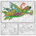 thumbnail image 1 of Set de pósters para colorear ALEX Art con forma de tortuga y delfín para niños, 1 of 7