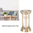 thumbnail image 4 of Metal Hourglass Sand Timer Decorative Vintage High Glossy Sand Replaceable Sandglass Clock Bronze Bronze Mini 10min, 4 of 5