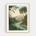thumbnail image 2 of Tropical River Landscape - Painting Tropical Palm Tree Landscape Botanical Nature Watercolor Scenic Unframed Wall Art Print 36 x 48 inches, 2 of 4