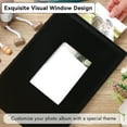thumbnail image 5 of 4x6 Photo Album Holds 300 Pictures, Leather Cover with Front Window, Large Capacity Slip-in Picture Albums with Horizontal Pockets for Wedding Kids Travel Anniversary Family Baby Photo Books, Black, 5 of 7