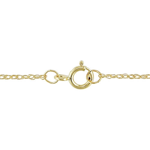 Everly Women's "Mom" .05CT TDW Diamond 10k Yellow Gold Heart Necklace -17"