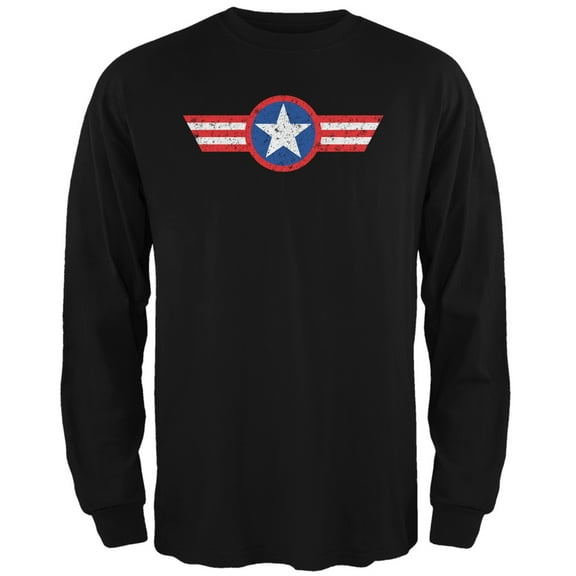 American Star Black Adult Long Sleeve T-Shirt - Large