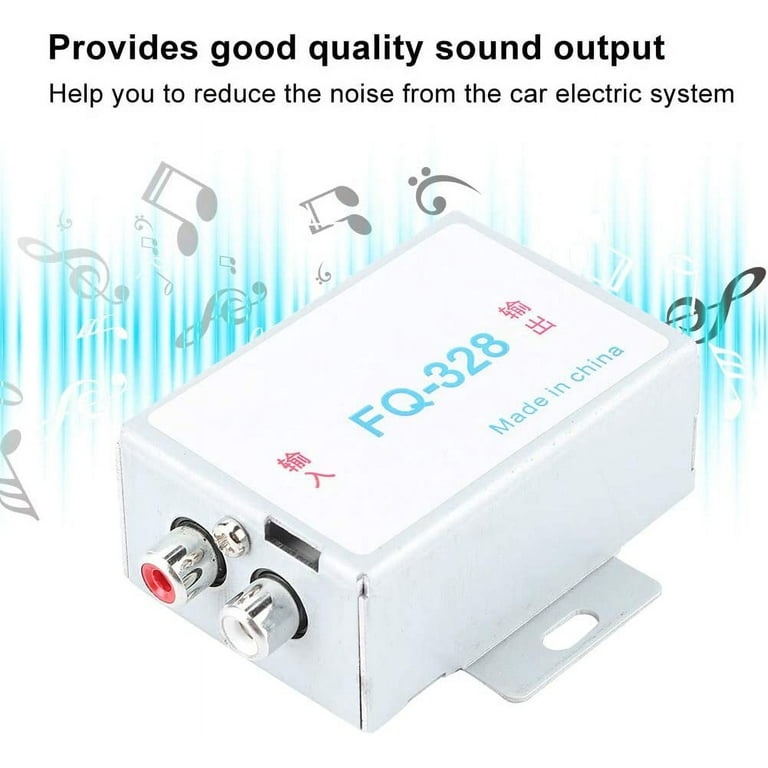Car Audio Noise Filter 12V Power Noise Suppressor Filter Car Stereo Audio Filter Noise Isolation Reducer High, Size: One Size