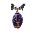 thumbnail image 1 of Tree of Life Metal Wire Wrapped Oval Healing Gemstone Crystal Cabochon Pendant Adjustable Necklace - Womens Fashion Handmade Jewelry Boho Accessories, 1 of 2