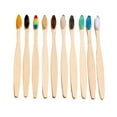 thumbnail image 2 of PENGXIANG 10Pcs Soft Bristle Toothbrush Tasteless Non-slip Handle Comfortable to Grip Eco-friendly Portable Teeth Cleaning Tool Individual Package Charcoal Soft Bristle Toothbrush for Hol, 2 of 8