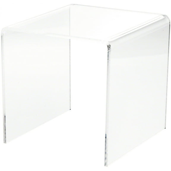 Plymor Clear Acrylic Square Display Riser, 8" H x 8" W x 8" D (1/4" thick)