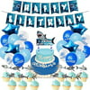 Unique design Beautiful Shark Theme Party Supplies Birthday Flags Cake Inserts Balloon Set Birthday Supplies Decoration
