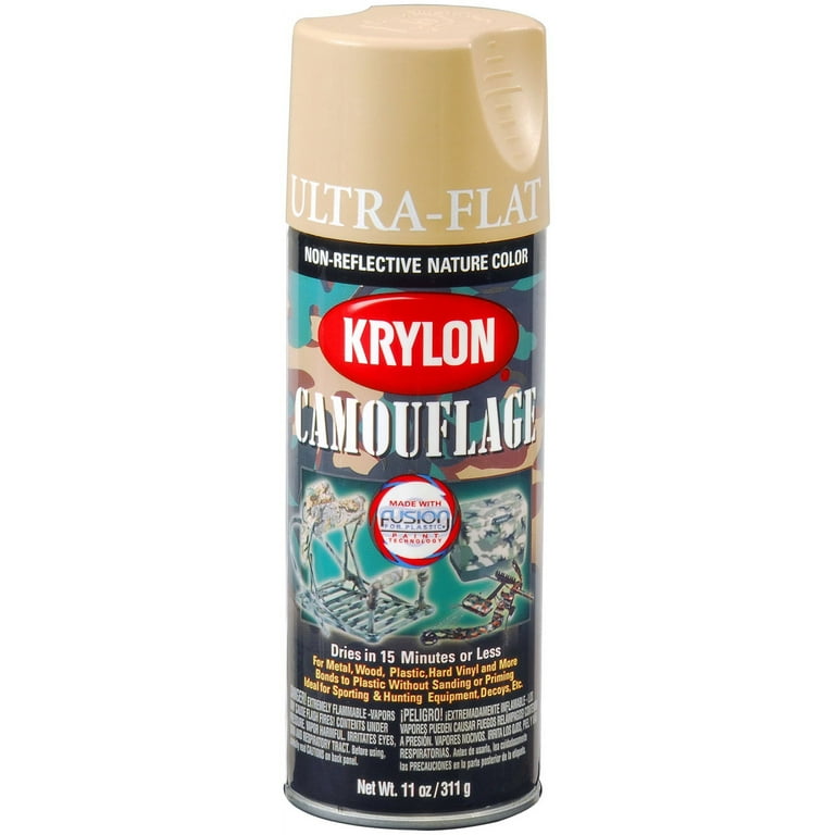 Krylon Camouflage 11 Oz. Ultra-Flat Spray Paint, Black - S.W. Collins