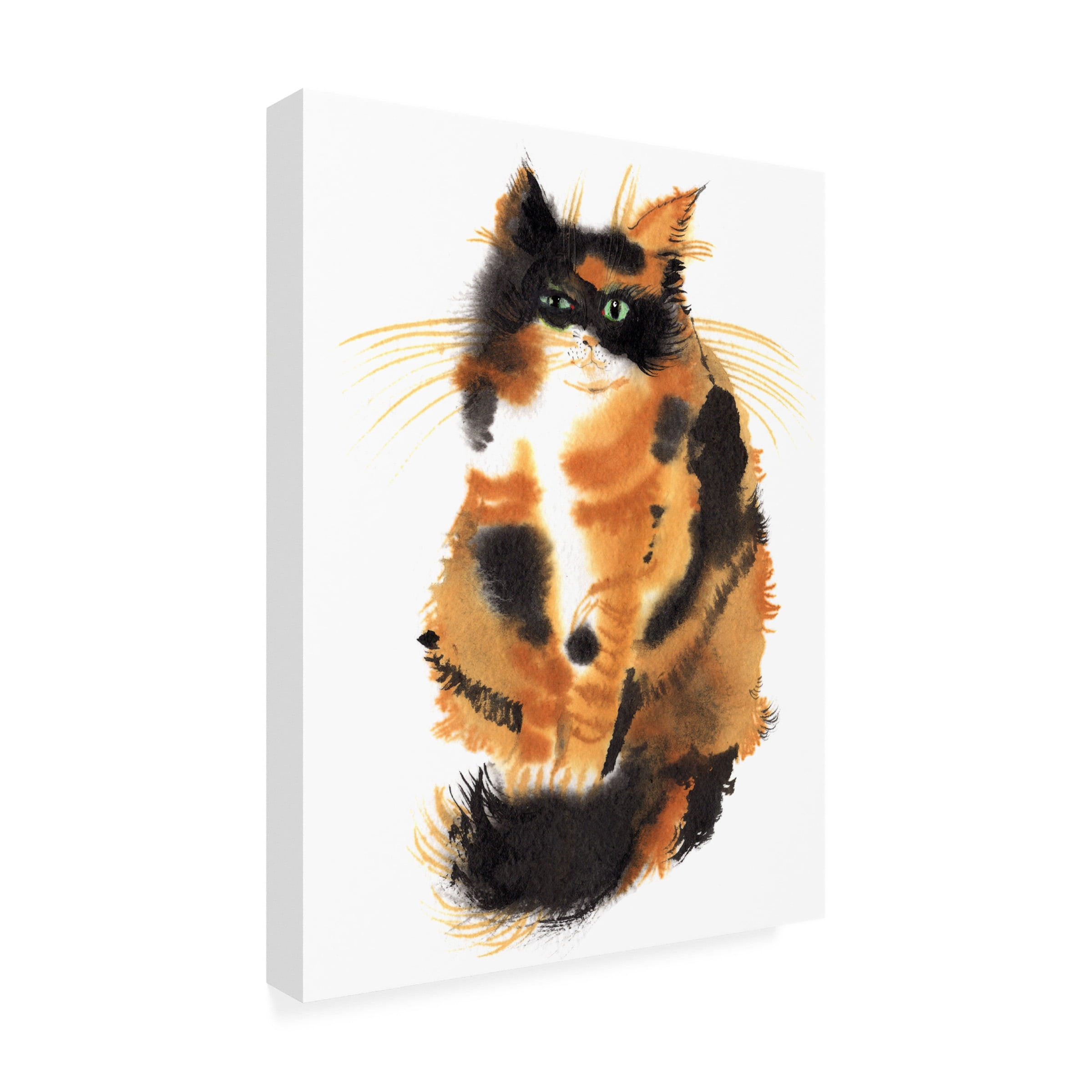 Elena Bolgova 'Caliko Kitten' Canvas Art