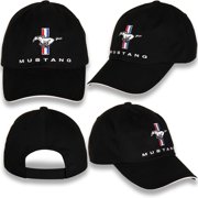 Checkered Flag FMD7756 Ford Mustang Tri-Bar Logo Black Cotton Hat