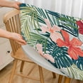 thumbnail image 3 of Hibiscus Flowers Round Tablecloth Hawaiian Tropical Plants Waterproof Oil-Proof Table Cover Table Cloth for Indoor Dining, Outdoor Picnic Parties, Camping,Fits for Table 40-44", 3 of 6