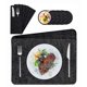 thumbnail image 1 of Washable Placemat Set - 6 Washable Placemats + 6 Glass Coasters + 6 Cutlery Bags, 1 of 5