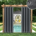thumbnail image 2 of SHANNA Outdoor Curtains for Garden Patio Gazebo Pergola, Waterproof Windproof Double Grommet(Top and Bottom) Outdoor Drapes, Dark Gray, 52*84 in, 1 Pack, 2 of 12