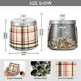 thumbnail image 2 of Yayeee Ashtray with Lid for Cigarette Smokeless Stainless Steel Home Ash Holder, Black Tartan, 2 of 7