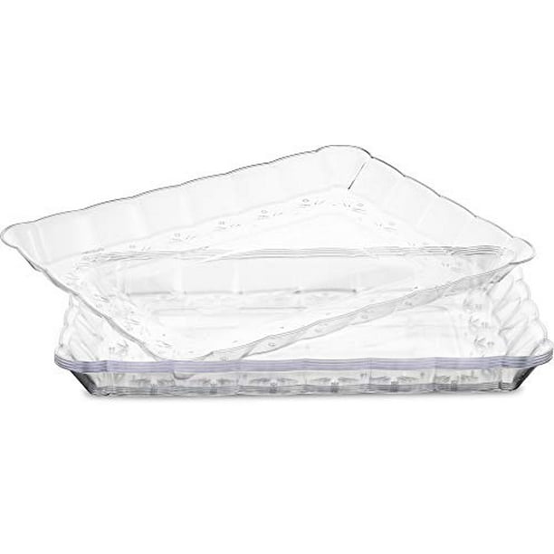 Plasticpro Plastic Serving Trays Serving Platters Rectangle 9X13