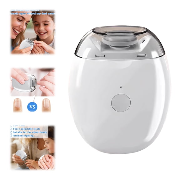 Automatic Electric Nail Clipper for Seniors and Adults, Cordless Smart Nail Trimmer with Safety Guard and LED Light
