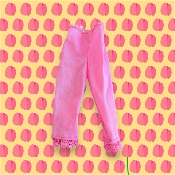 Lol Surprise doll OMG Bartz PANTS PINK PANTS 1990s FASHION DOLL CLOTHES Lace Bottom Tights Leggings