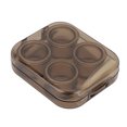 thumbnail image 4 of Contact Lens Case, Transparent Contact Lenses Container Protective Tweezer Clip Kit Plastic  for Travel for Office Brown, 4 of 7