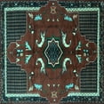thumbnail image 1 of Ahgly Company Indoor Square Persian Light Blue Traditional Area Rugs, 3' Square, 1 of 4