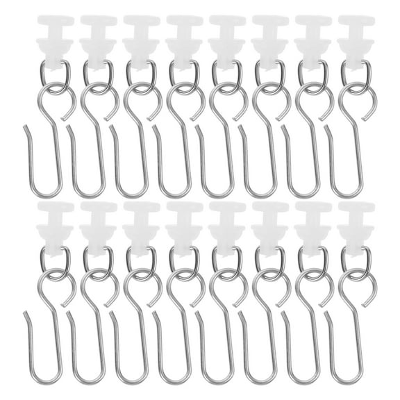 HEALEEP 1 Set Shower Curtain Gliders Hooks Multi Color Plastic for Bathtub Use