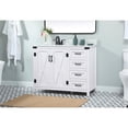 thumbnail image 2 of Elegant Decor Grant 42" MDF Single Bathroom Vanity with Backsplash in White, 2 of 8
