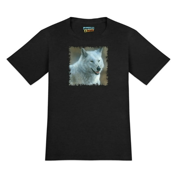 Graphics and More - White Wolf Growling Men's Novelty T-Shirt - Walmart ...