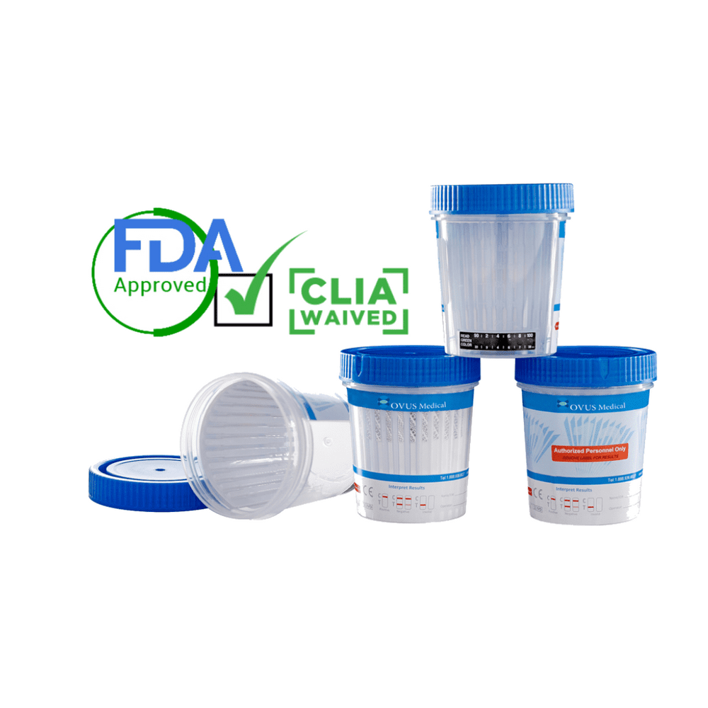 8 Panel Drug Test Cup (5 cups) CLIA Waived. Ovus Medical